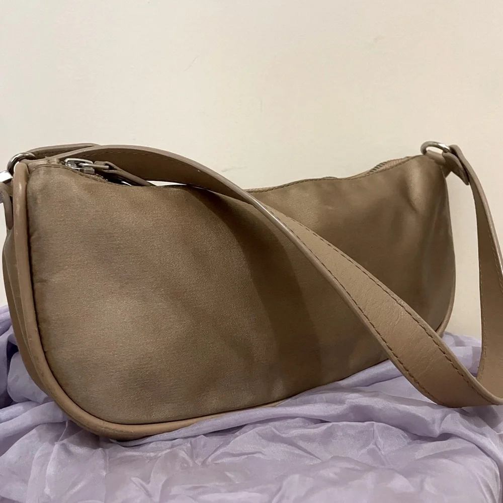 By Far Elegant Tan Shoulder Bag
